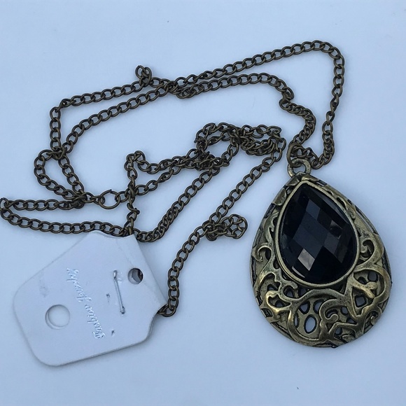 Jewelry - Women Necklace Fashion Jewelry Bronze/Black Tone